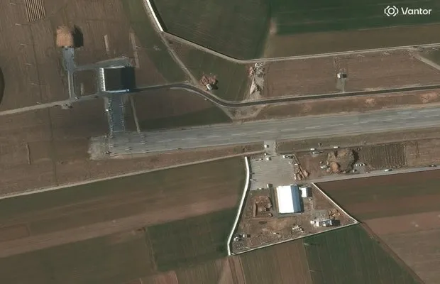 Choqa Balk drone base satellite — BEFORE, Feb 27