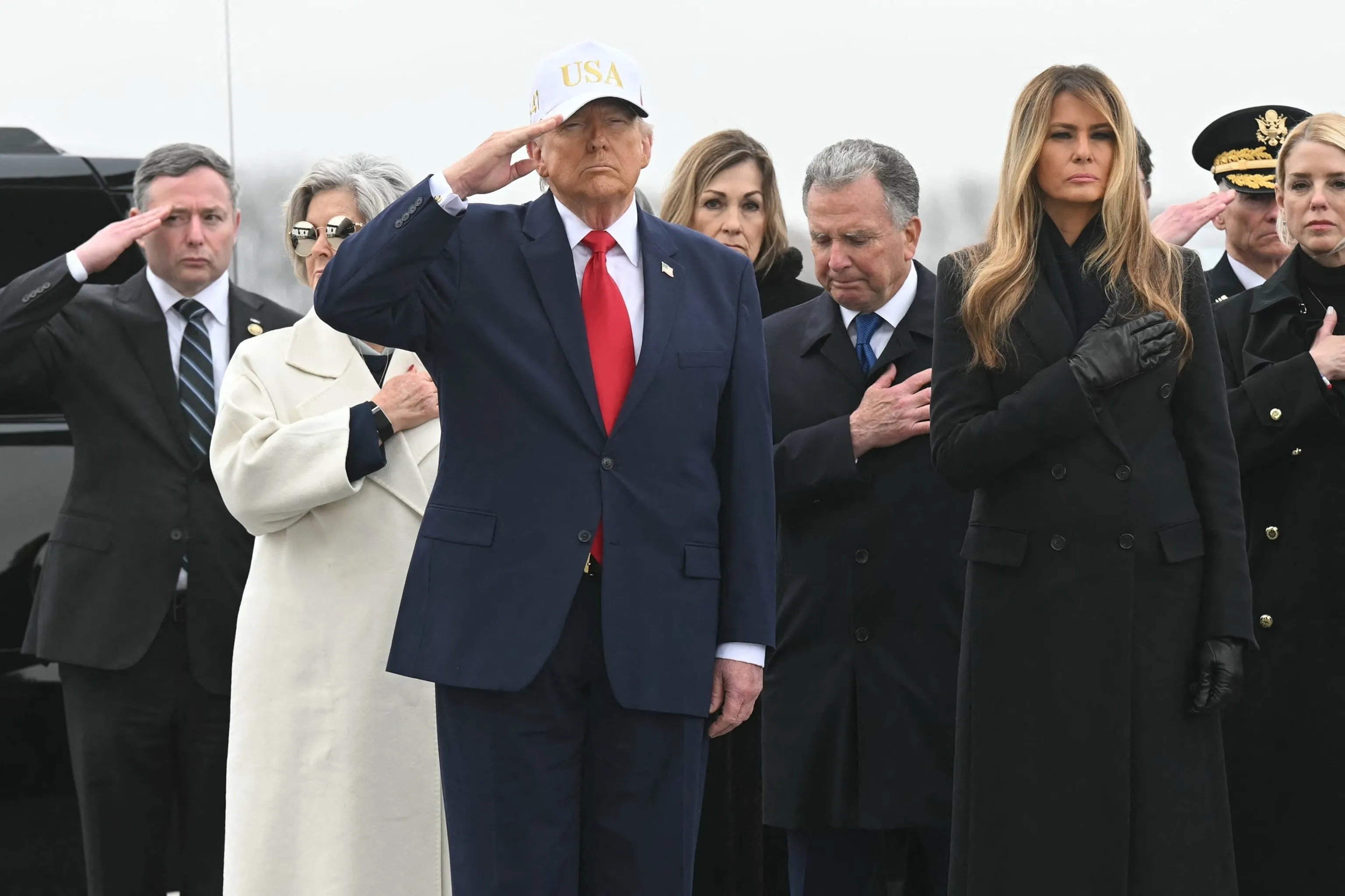 President Trump and First Lady Melania at Dover AFB dignified transfer ceremony