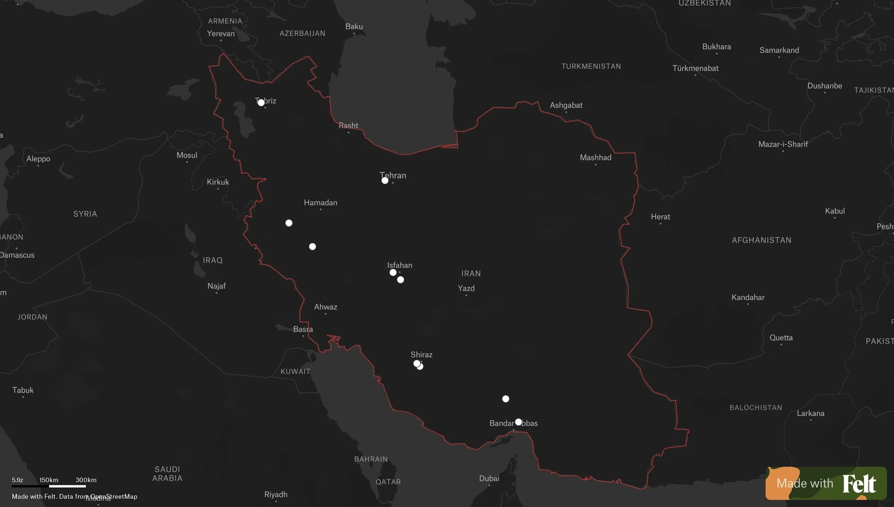 Iranian missile base network — post-campaign assessment shows 90%+ of launch infrastructure destroyed or neutralized